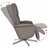 Cadeira Reclinável com Apoio de Pés Tecido Cinzento-acastanhado