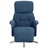 Cadeira Reclinável C/ Apoio de Pés Tecido Azul