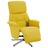 Cadeira de Massagens Reclinável C/ Apoio de Pés Tecido Amarelo