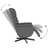 Cadeira Reclinável com Apoio de Pés Couro Artificial Cinzento