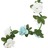 Grinaldas de Flores Artificiais 6 pcs 240 cm Azul e Branco