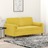 Sofá 2 Lugares C/ Almofadas Decorativas 140 cm Veludo Amarelo