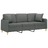 Sofá 3 Lugares + Almofadas Decoração 180 cm Tecido Cinza-escuro