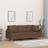 Sofá 3 Lugares + Almofadas Decorativas 180 cm Tecido Castanho