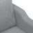 Conjunto de Sofás com Almofadões Tecido Cinzento-claro 3 pcs