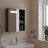 Armário Espelhado Casa de Banho C/ Leds 45x13x52 cm Cinzento
