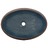 Lavatório de Bancada Oval 59x40x15 cm Cerâmica Castanho e Azul