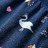Vestido de Manga Comprida para Criança Estampa Cisne Azul-marinho 104
