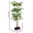 árvore de Bambu Artificial 760 Folhas 120 cm Verde