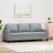 Sofá de 3 Lugares 180 cm Tecido Cinza-claro