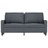 Sofá de 2 Lugares 140 cm Veludo Cinza-escuro