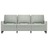 Sofá de 3 Lugares 180 cm Veludo Cinzento-claro