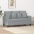 Sofá de 2 Lugares em Tecido 120 cm Cinzento-claro