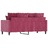 Sofá de 2 Lugares Veludo 140 cm Vermelho Tinto