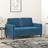 Sofá de 2 Lugares Veludo 120 cm Azul