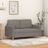 Sofá de 2 Lugares Tecido 120 cm Cinzento-acastanhado