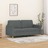 Sofá de 2 Lugares em Tecido 140 cm Cinzento-escuro