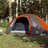 Tenda de Campismo P/ 4 Pessoas Tafetá 185T Cinzento/laranja