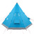 Tenda de Campismo P/ 4 Pessoas 367x367x259 cm Tafetá 185T Azul