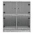 Armário de Apoio C/ Portas de Vidro 68x37x75,5 cm Cinza Sonoma