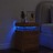 Mesa de Cabeceira com Luzes LED 35x39x55 cm Carvalho Castanho
