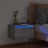Mesa de Cabeceira de Parede com Luzes LED Cinzento Sonoma