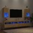 Móveis de Tv com Luzes LED 2 pcs 30,5x30x60 cm Carvalho Sonoma
