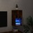 Móvel de Tv com Luzes LED 30,5x30x60 cm Carvalho Fumado