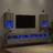 Móveis de Tv com Luzes LED 2 pcs 30,5x30x60 cm Cinzento Sonoma