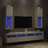 Móveis de Tv com Luzes LED 2 pcs 30,5x30x102 cm Branco