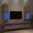 Móveis de Tv com Luzes LED 2 pcs 30,5x30x102 cm Carvalho Sonoma