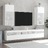Móveis de Tv com Luzes LED 2 pcs 40,5x30x90 cm Branco