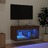 Móvel de Tv com Luzes LED 60x30x30 cm Carvalho Castanho