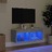 Móvel de Tv com Luzes LED 80x30x30 cm Cinzento Cimento