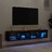 Móveis de Tv com Luzes LED 2 pcs 80x30x30 cm Carvalho Fumado