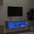 Móvel de Tv com Luzes LED 100x30x30 cm Cinzento Sonoma