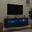 Móveis de Parede P/ Tv com Luzes LED 2 pcs 60x30x40 cm Preto