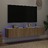 Móveis de Parede para Tv com Luzes LED 2 pcs Carvalho Sonoma