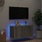 Móvel de Parede P/ Tv C/ Luzes LED 80x35x41 cm Cinzento Sonoma