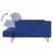 Sofá-cama 2 Lugares com Duas Almofadas Tecido Azul