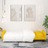 Sofá-cama 2 Lugares com Duas Almofadas Veludo Amarelo