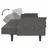 Sofá-cama 2 Lugares com Duas Almofadas Tecido Cinzento-escuro