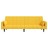 Sofá-cama 2 Lugares com Duas Almofadas Tecido Amarelo