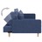 Sofá-cama 2 Lugares com Duas Almofadas Tecido Azul