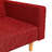 Sofá-cama 2 Lugares com Duas Almofadas Tecido Vermelho Tinto
