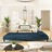 Sofá-cama 2 Lugares com Duas Almofadas Veludo Azul
