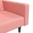 Sofá-cama 2 Lugares com Duas Almofadas Veludo Rosa