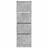 Sapateira C/ 4 Gavetas Articuladas 60x34x187,5 cm Cinza Cimento