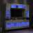 Conjunto de Móveis de Parede para Tv com Luzes LED Branco 6 pcs