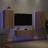 Móveis de Parede para Tv com Luzes LED Carvalho Sonoma 3 pcs